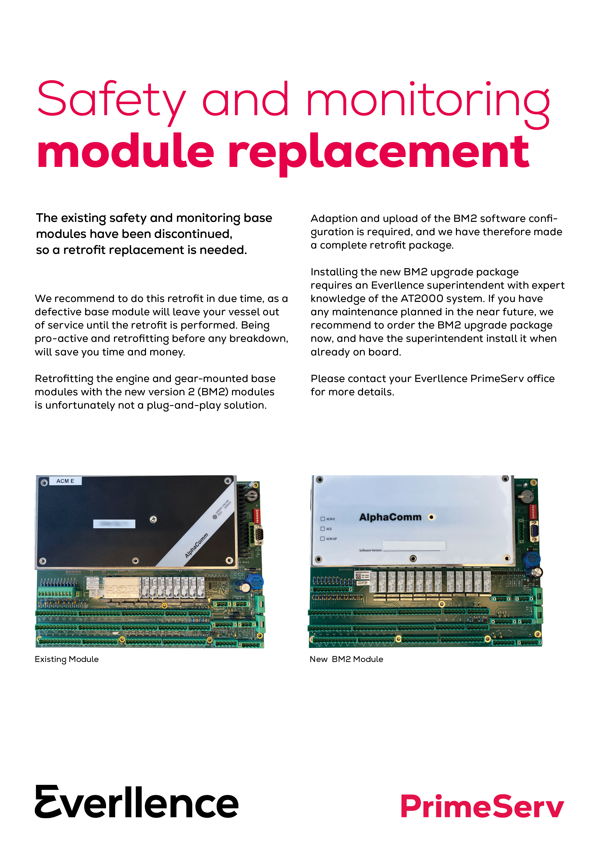 Safety and monitoring module replacement